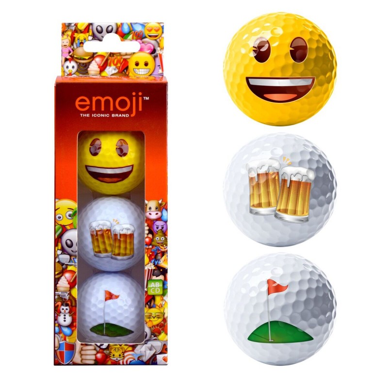 Emoji 3-pack Beer+ Golf Happy